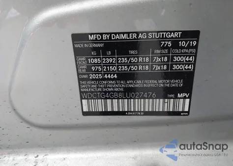 2020 Mercedes-Benz Gla 250 4Matic from USA, damaged, VIN WDCTG4GB8LU027476